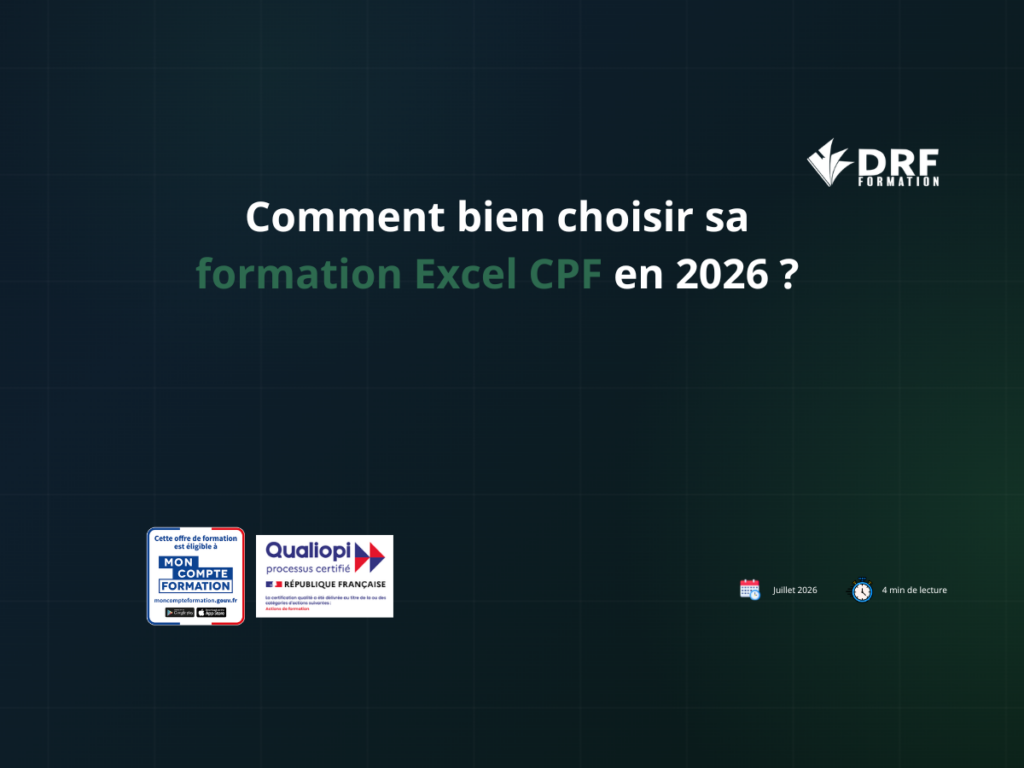 Comment bien choisir sa formation Excel CPF en 2026 ?