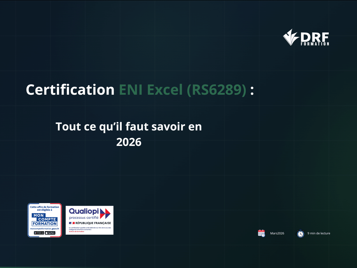 Certification cpf Formation excel Certification cpf Eni Certification eni excel
