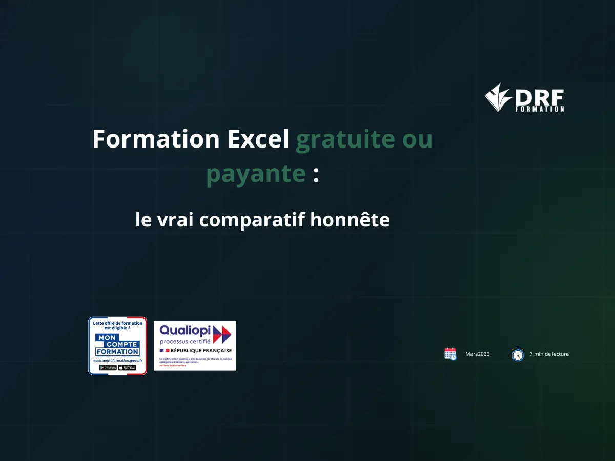 formation excel gratuit ou payant