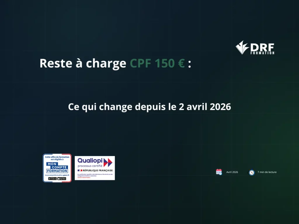 Reste à charge CPF 150 euro avril 2026