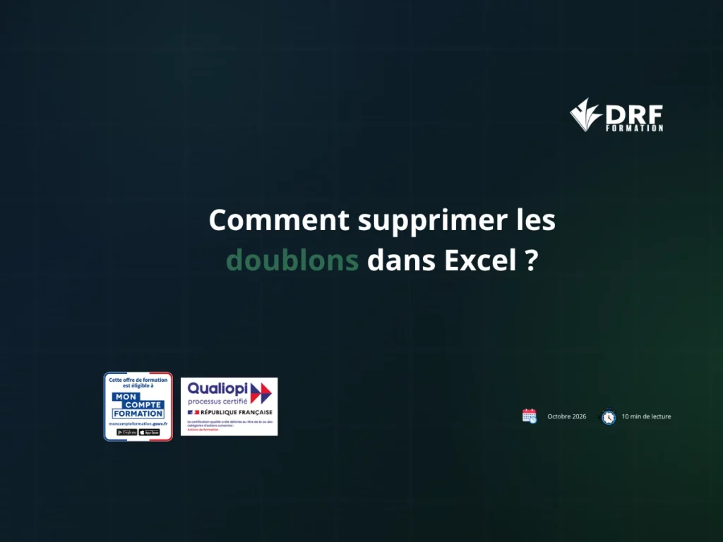 Comment supprimer les doublons dans Excel ?